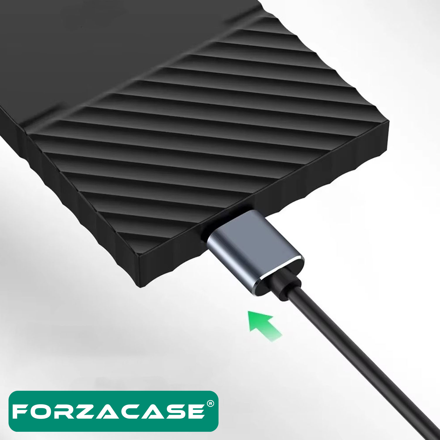 Forzacase Type-C to Micro B 3.0 Şarj ve Data Veri Kablosu 5 Gbps 5V3A 50 cm - FC884