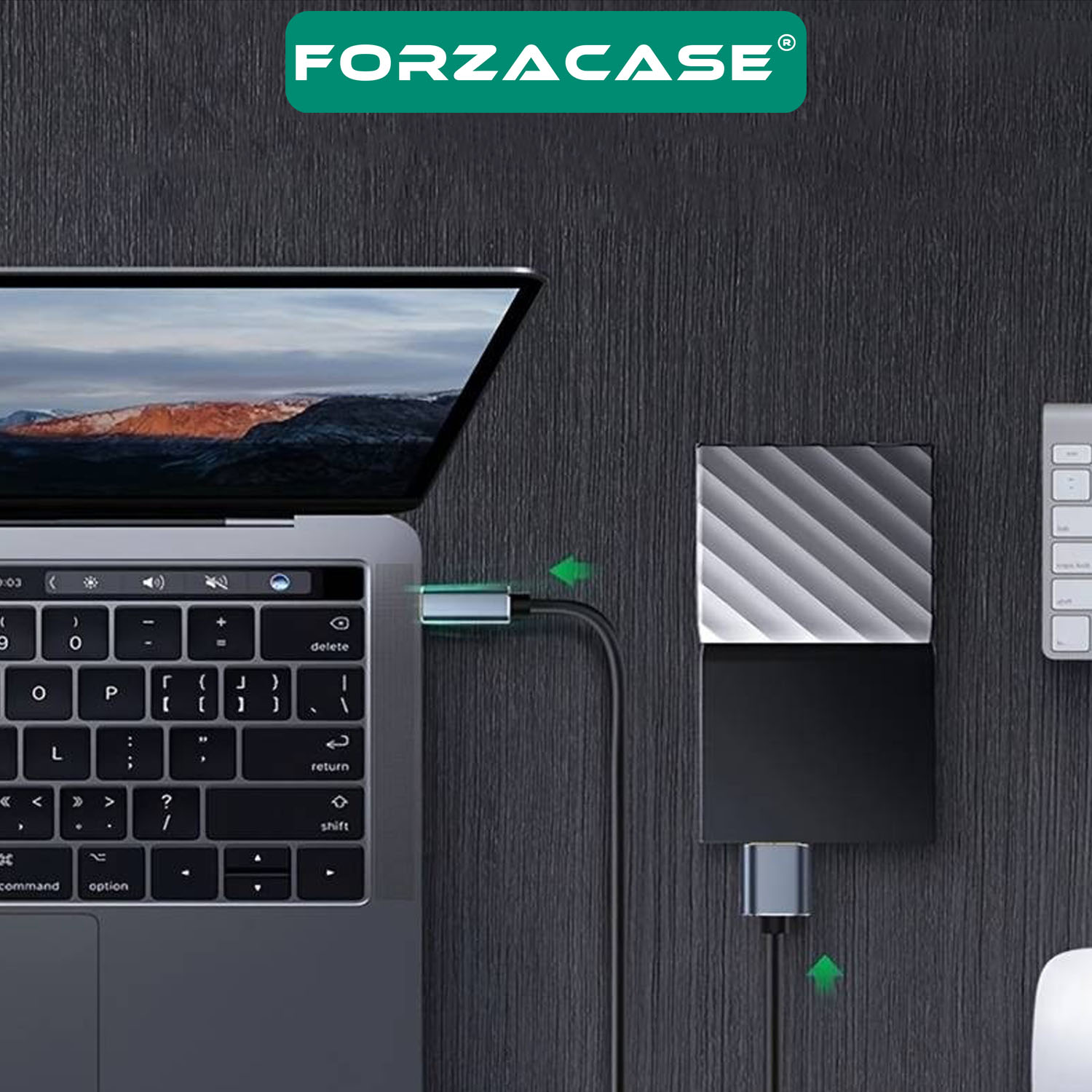 Forzacase Type-C to Micro B 3.0 Şarj ve Data Veri Kablosu 5 Gbps 5V3A 50 cm - FC884