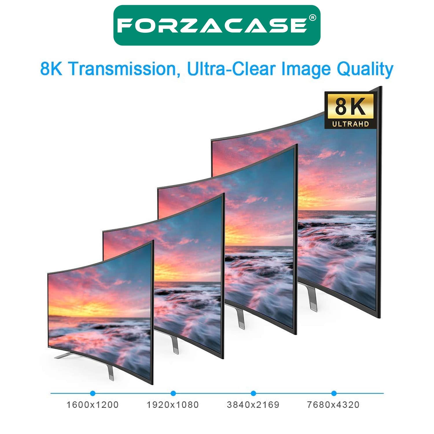 Forzacase Type-C to DP Kablo 8K 60hz / 4K 120hz Görüntü Aktarıcı Kablo 2 metre - FC894