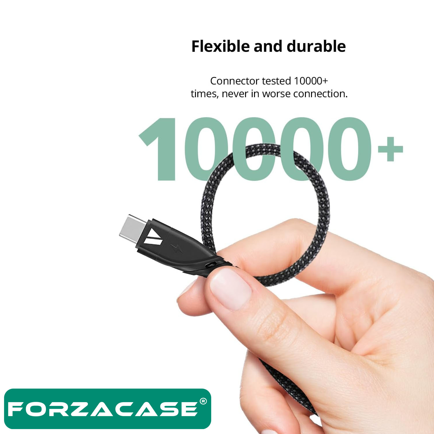 Forzacase USB Type-C Multi Giriş 100W 3in1 Type-C, Lightning ve Apple Watch Çoklu Şarj Kablosu FC900