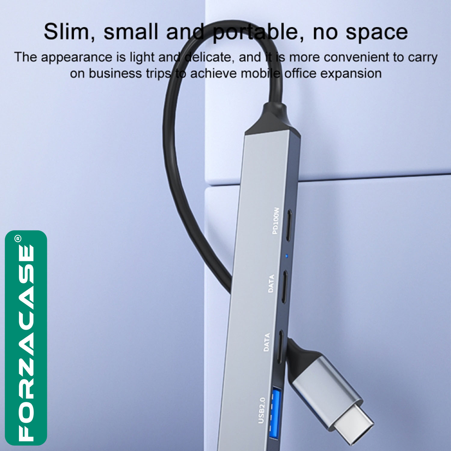 Forzacase 5in1 Type-C to USB 3.0 PD Çoklayıcı 100W Şarj Adaptörü USB-C Çoklayıcı Çevirici - FC902