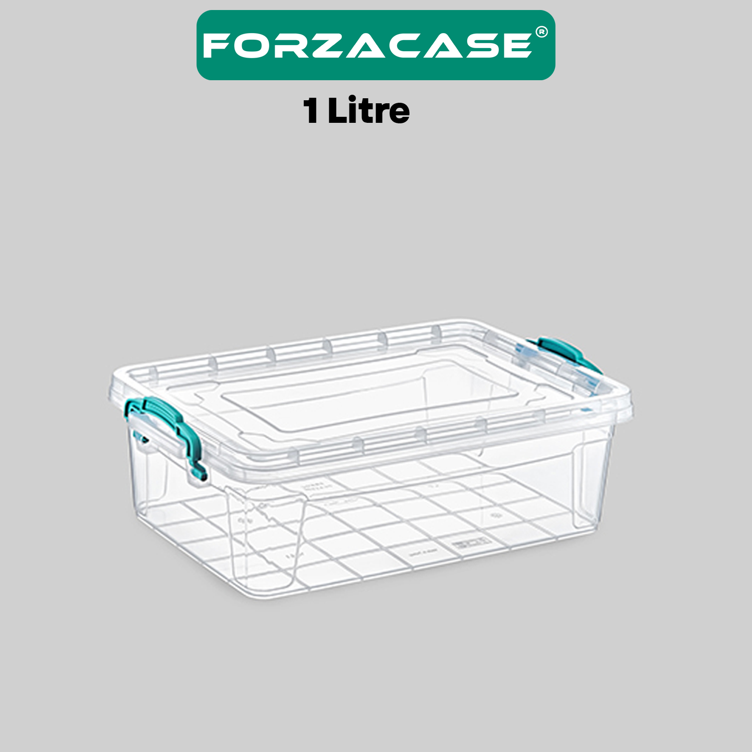 Forzacase 3’lü Dikdörtgen Erzak Bakliyat Mutfak Saklama Kabı Kapaklı 0,5 / 0,75 / 1 Litre - FC905