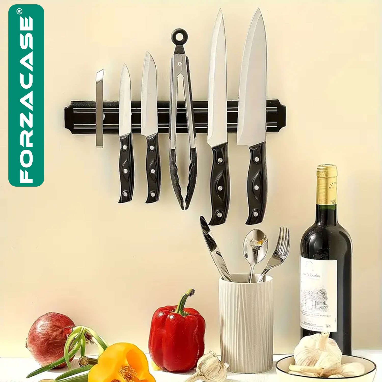 Forzacase Duvara Monte Manyetik Bıçak Askısı 33 cm - FC906