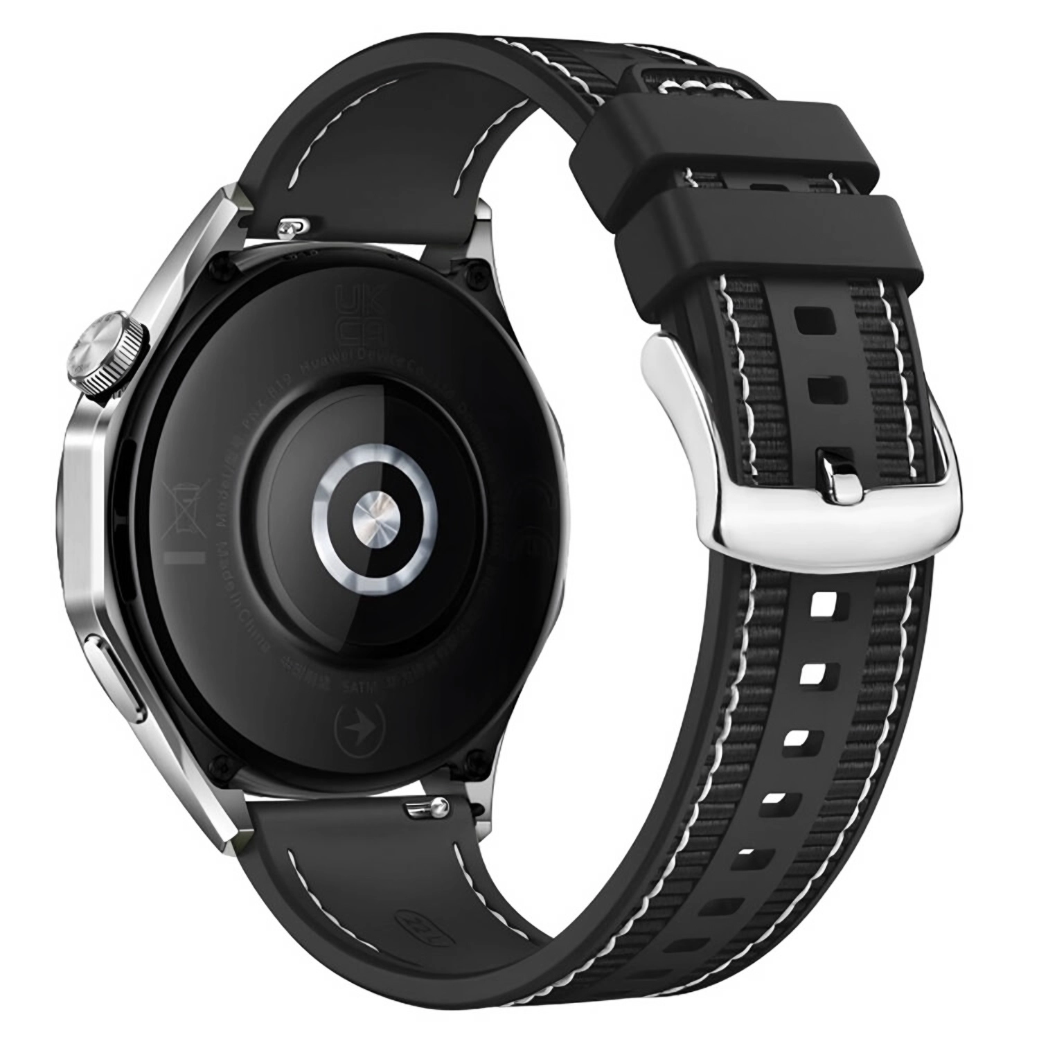 Forzacase Huawei Watch GT 6 46mm ile uyumlu Dikişli Kumaş Görünüm Silikon Kordon Kayış - FC910