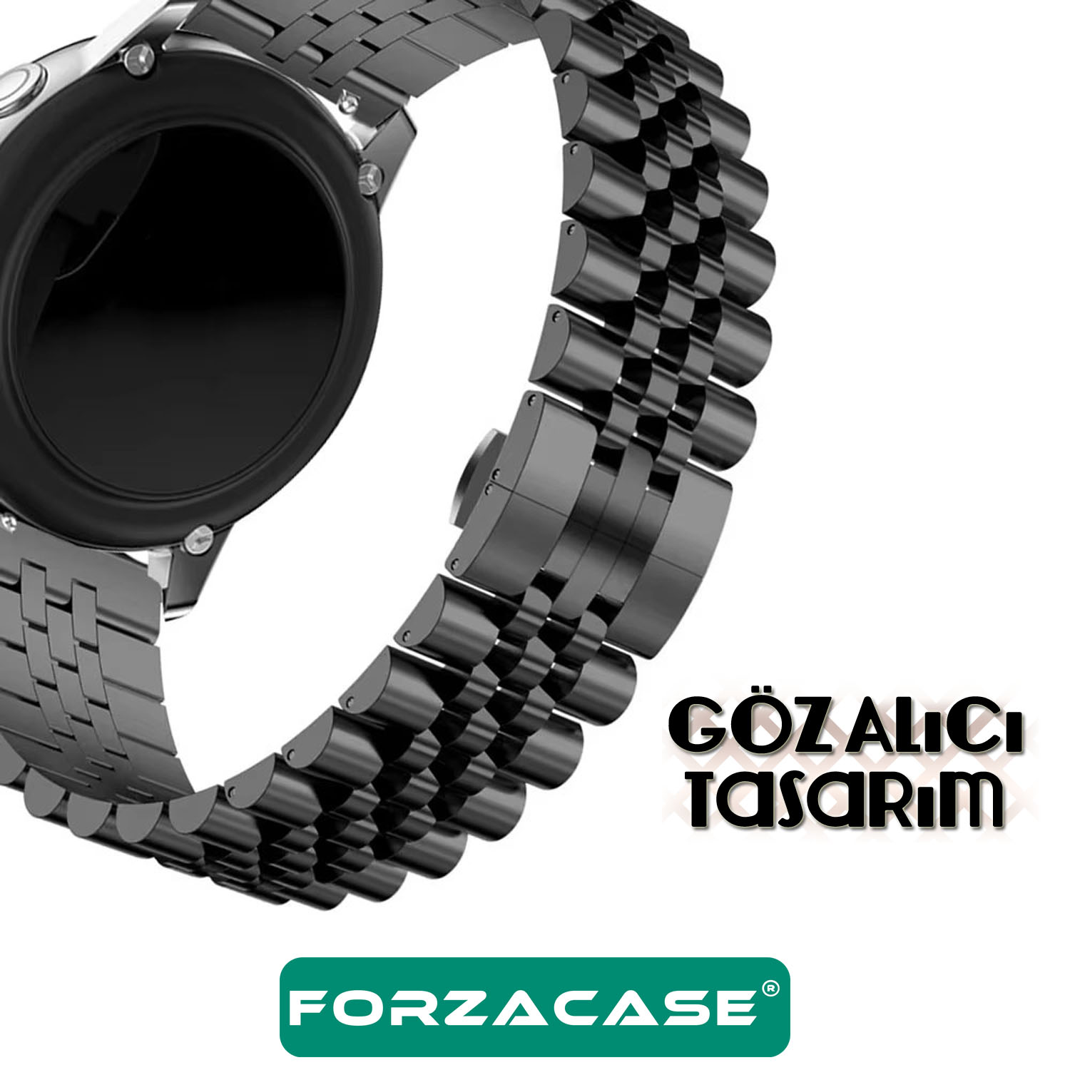 Forzacase Xiaomi Watch 2 Pro ile uyumlu Rolex Tasarım Metal Kordon Kayış - FC925
