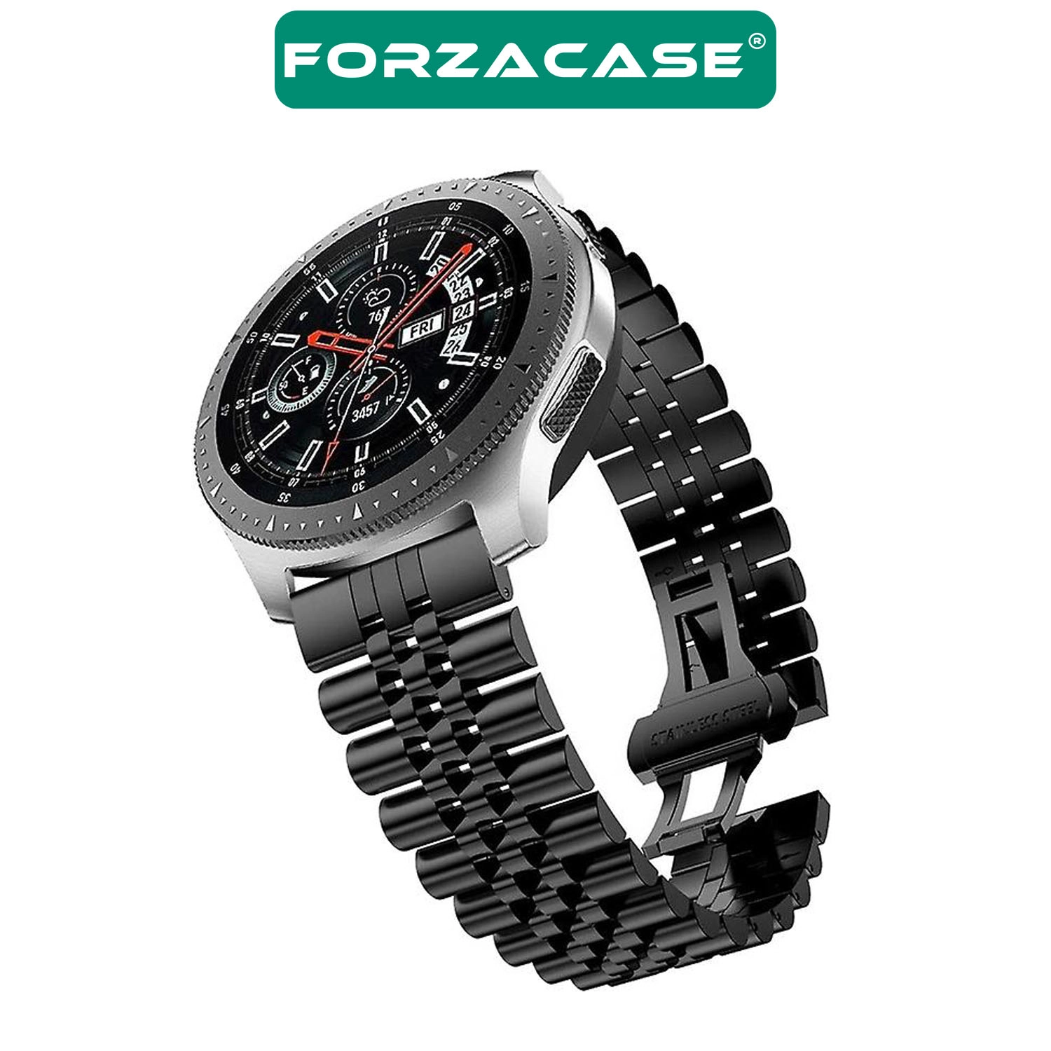 Forzacase Xiaomi Watch S5 46mm ile uyumlu Rolex Tasarım Metal Kordon Kayış - FC925