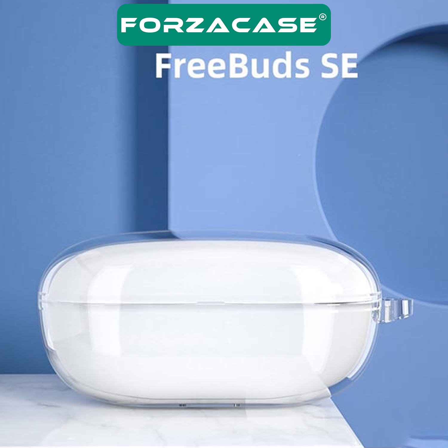 Forzacase Huawei FreeBuds SE uyumlu Şeffaf Anahtar Askılıklı Bluetooth Kulaklık Kılıfı - FC927