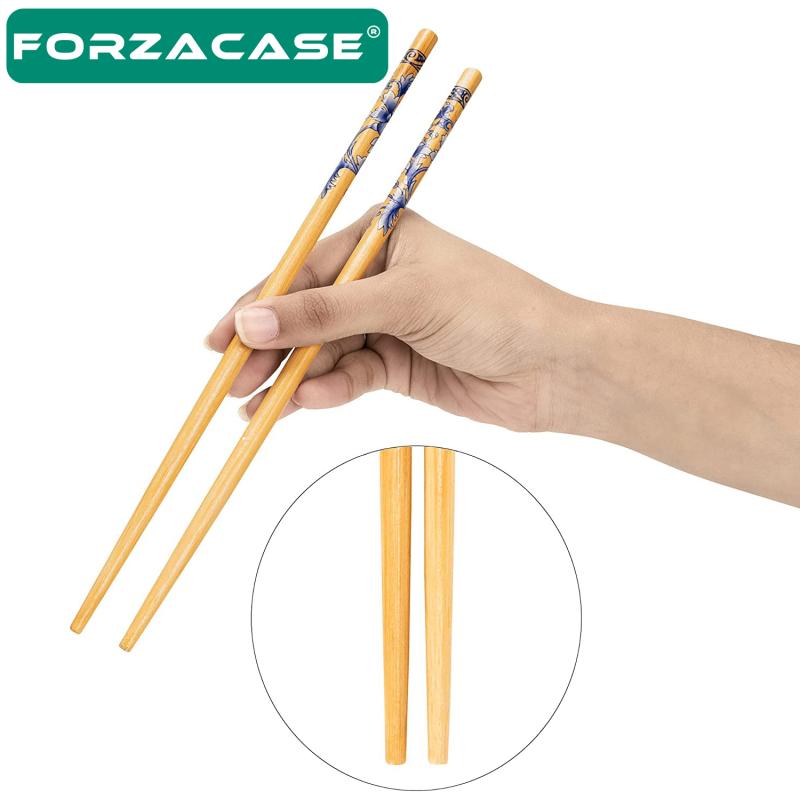 Forzacase Çok Kullanımlık Bambu Çin Çubuğu Chopsticks 24 cm 4 Adet - FC928