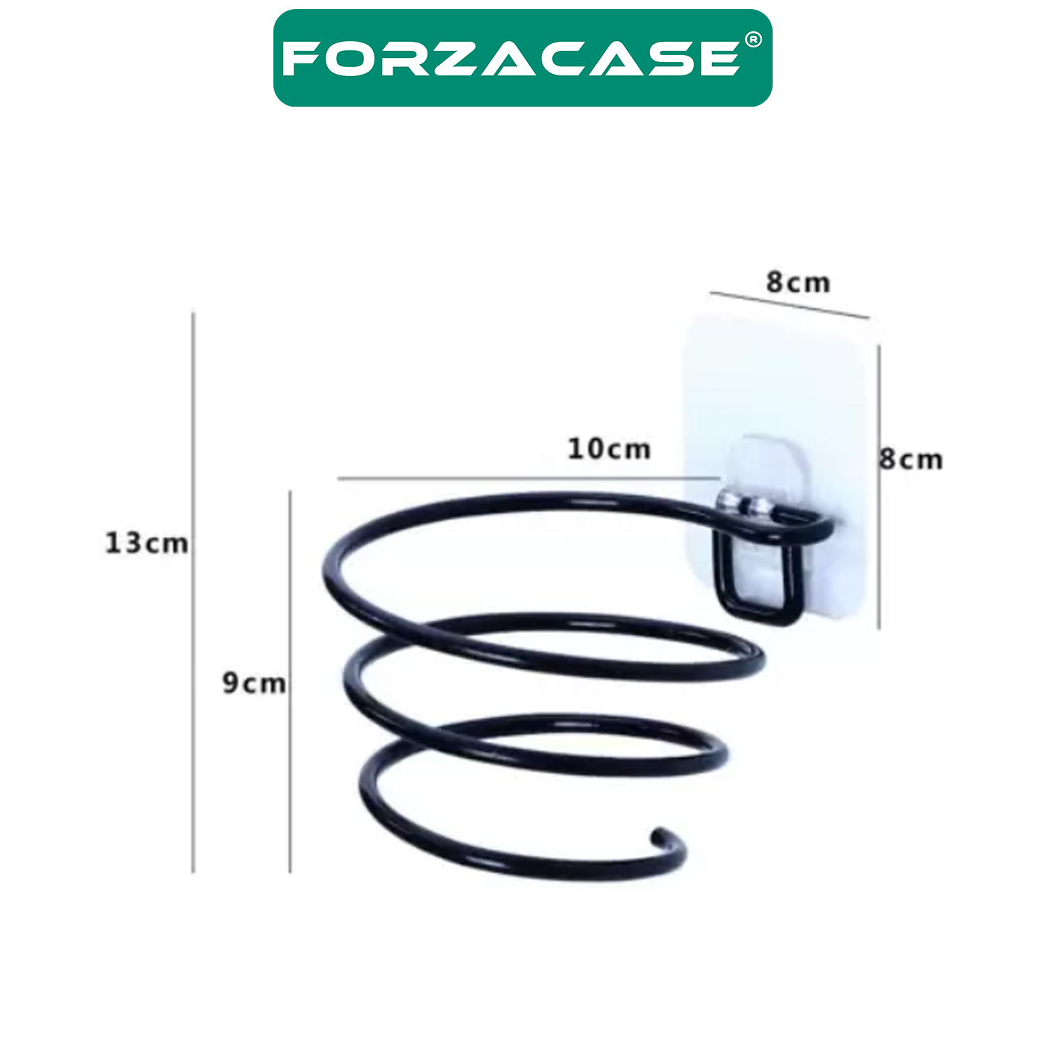 Forzacase Pratik Metal Duvara Yapışkanlı Saç Kurutma Makinesi Tutucu - FC933