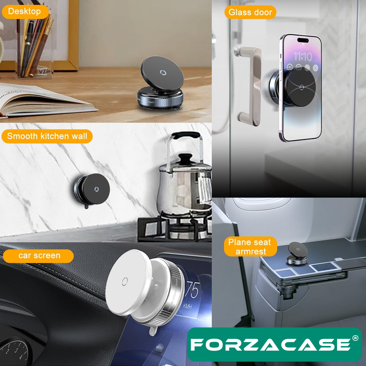 Forzacase Araç İçi Oto ve Motosiklet için Güçlü Manyetik Vakumlu Telefon Tutucu - FC937
