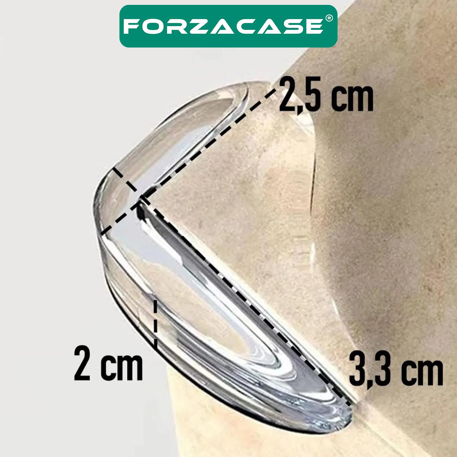 Forzacase 4 Adet Darbelere Karşı Silikon Şeffaf Masa Kenarı Köşe Koruması - FC946