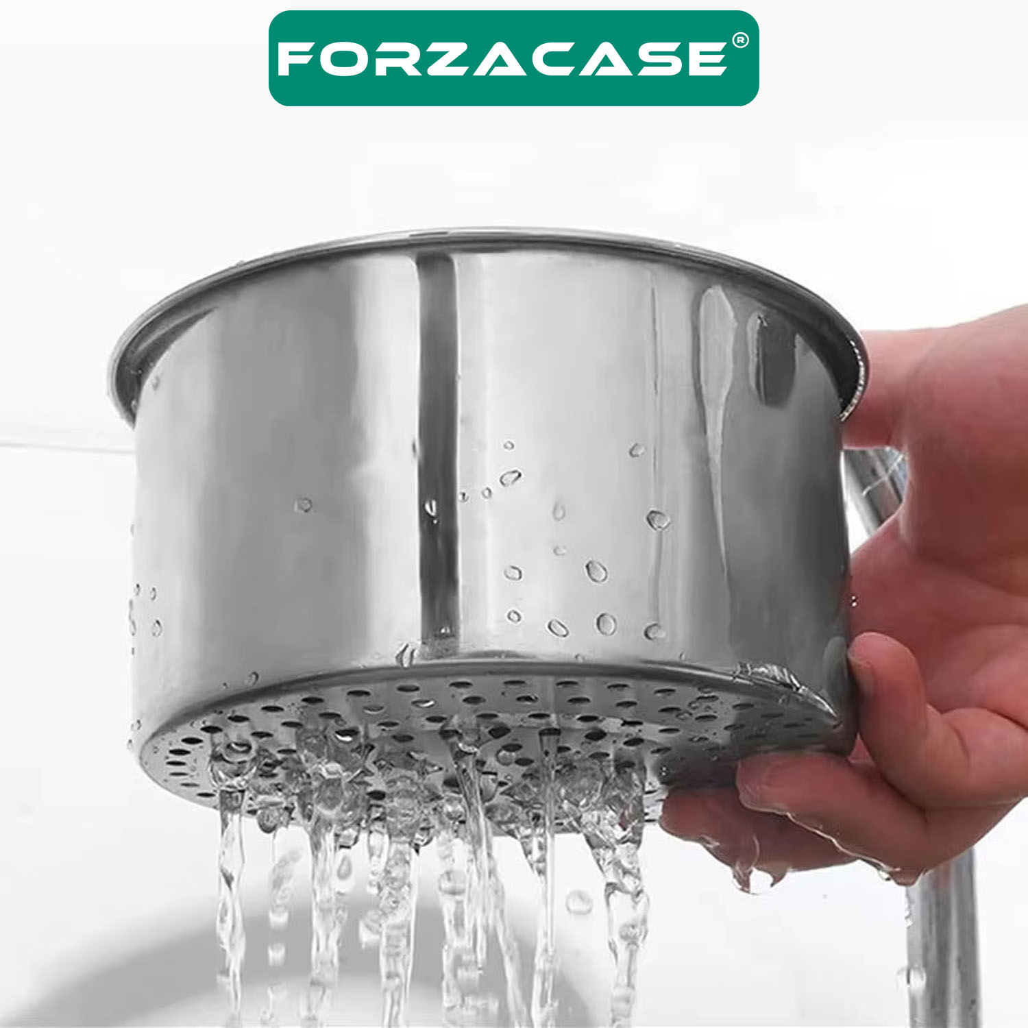 Forzacase Kuğu Tasarımlı Paslanmaz Lavabo Drenaj Sepeti Meyve Sebze Süzgeç - FC957