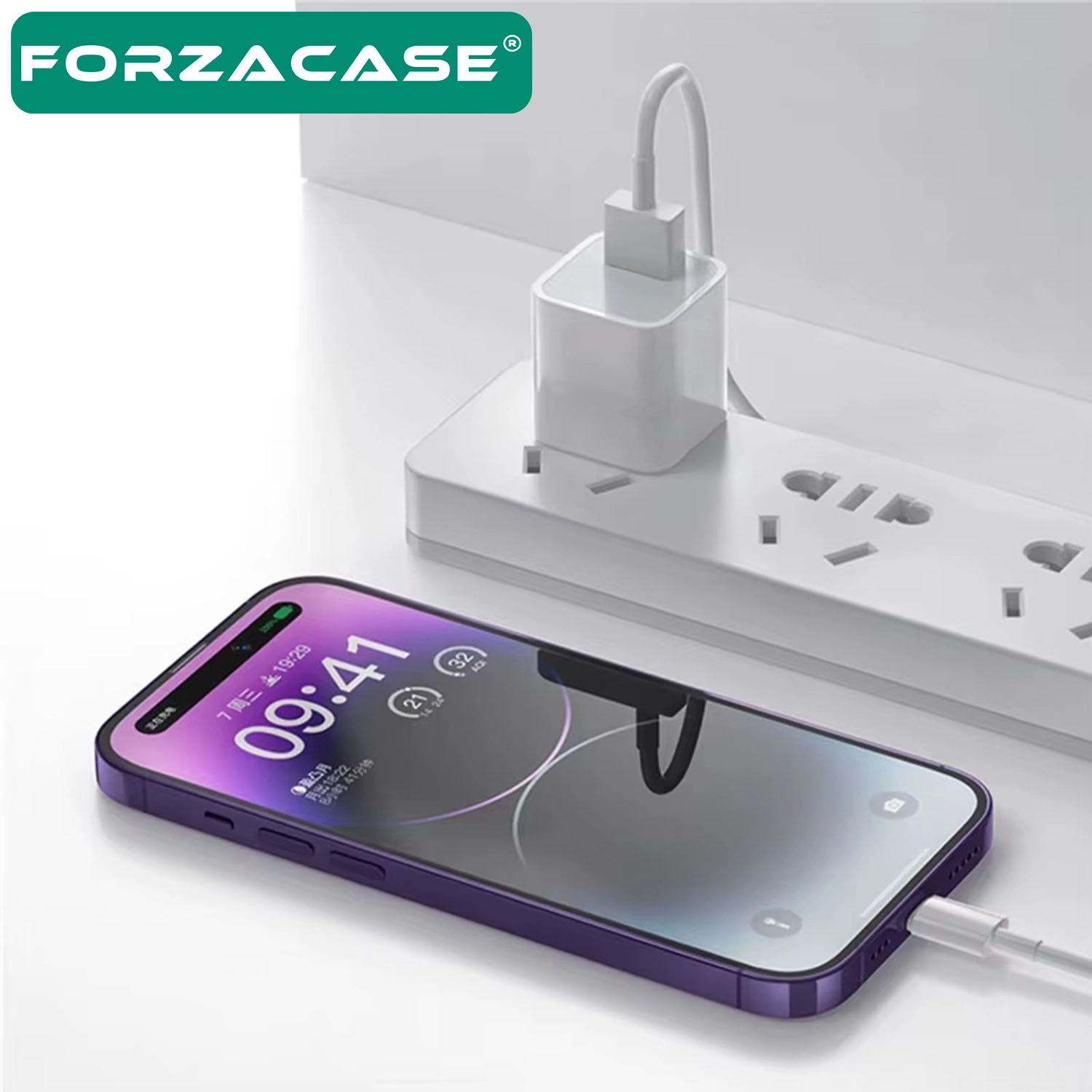 Forzacase iPhone Lightning USB Şarj ve Data Kablosu 3A 5 metre Beyaz - FC1172