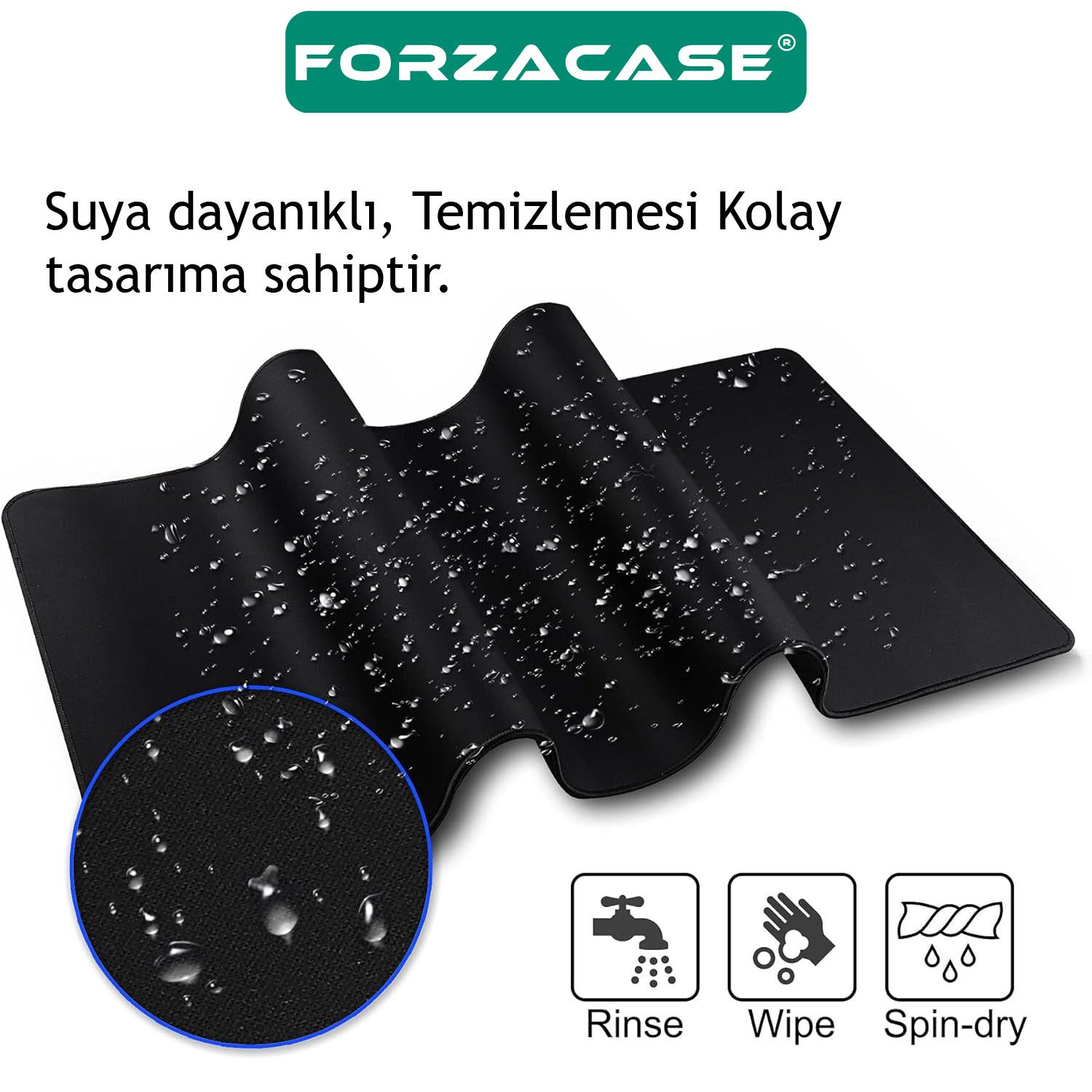 Forzacase Kaymaz Tabanlı Mouse Pad Büyük Boy Gaming Oyuncu uyumlu XL 70 x 30 cm Hexagon - FC985