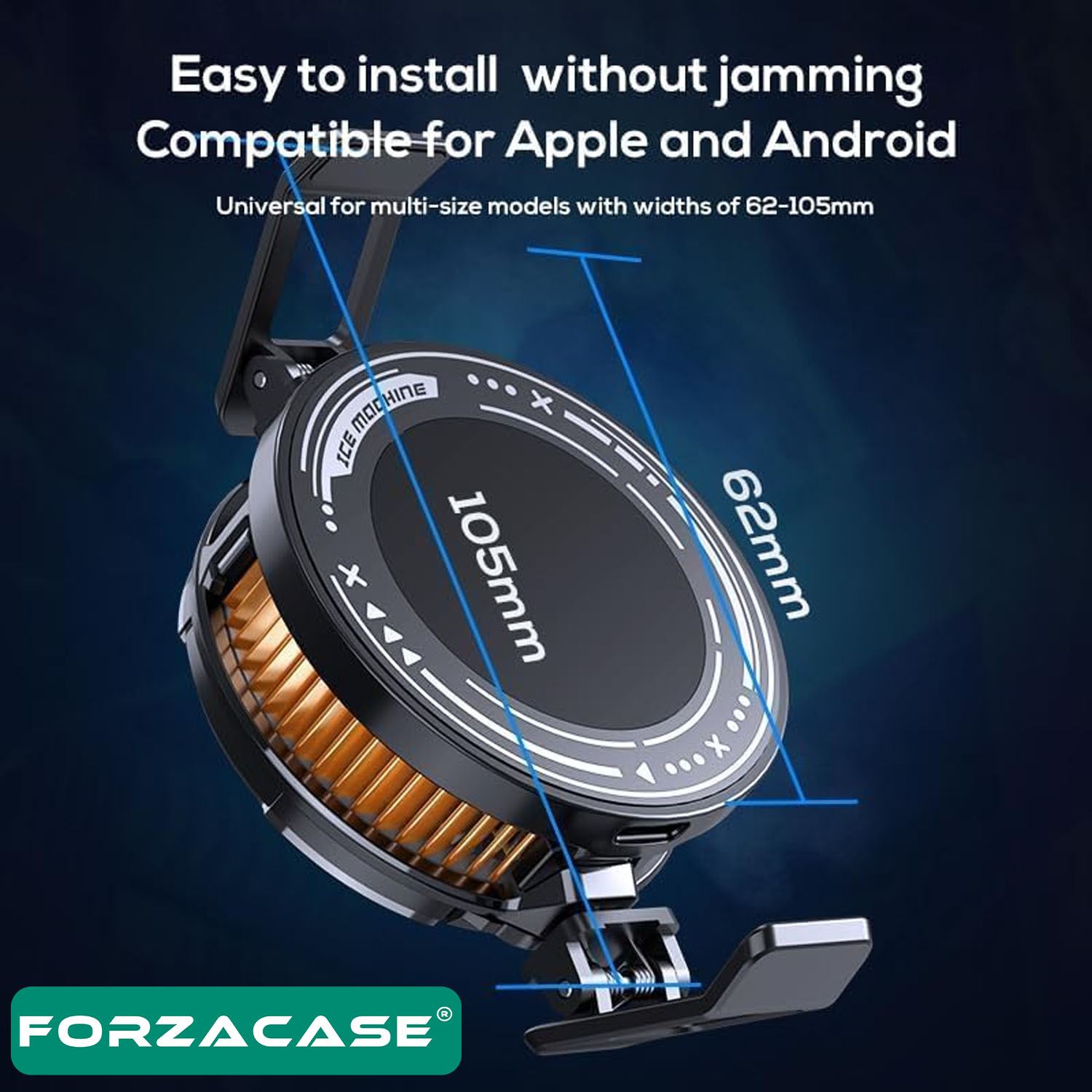 Forzacase 6000 RPM Kablolu RGB Işıklı Manyetik Tablet ve Telefon Soğutucu Isı Önleyici Fan - FC995