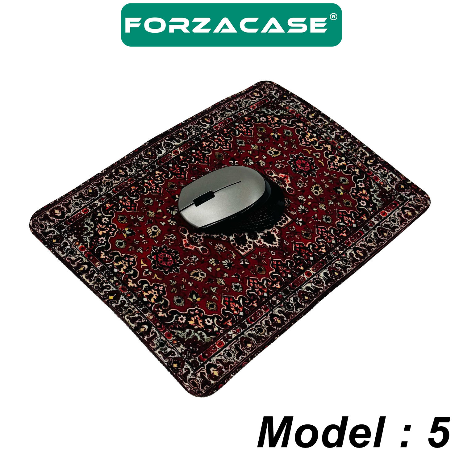 Forzacase Halı Desenli Kaydırmaz Silikon Tabanlı Mat Mouse Pad 30x25cm Model 5 - FC998