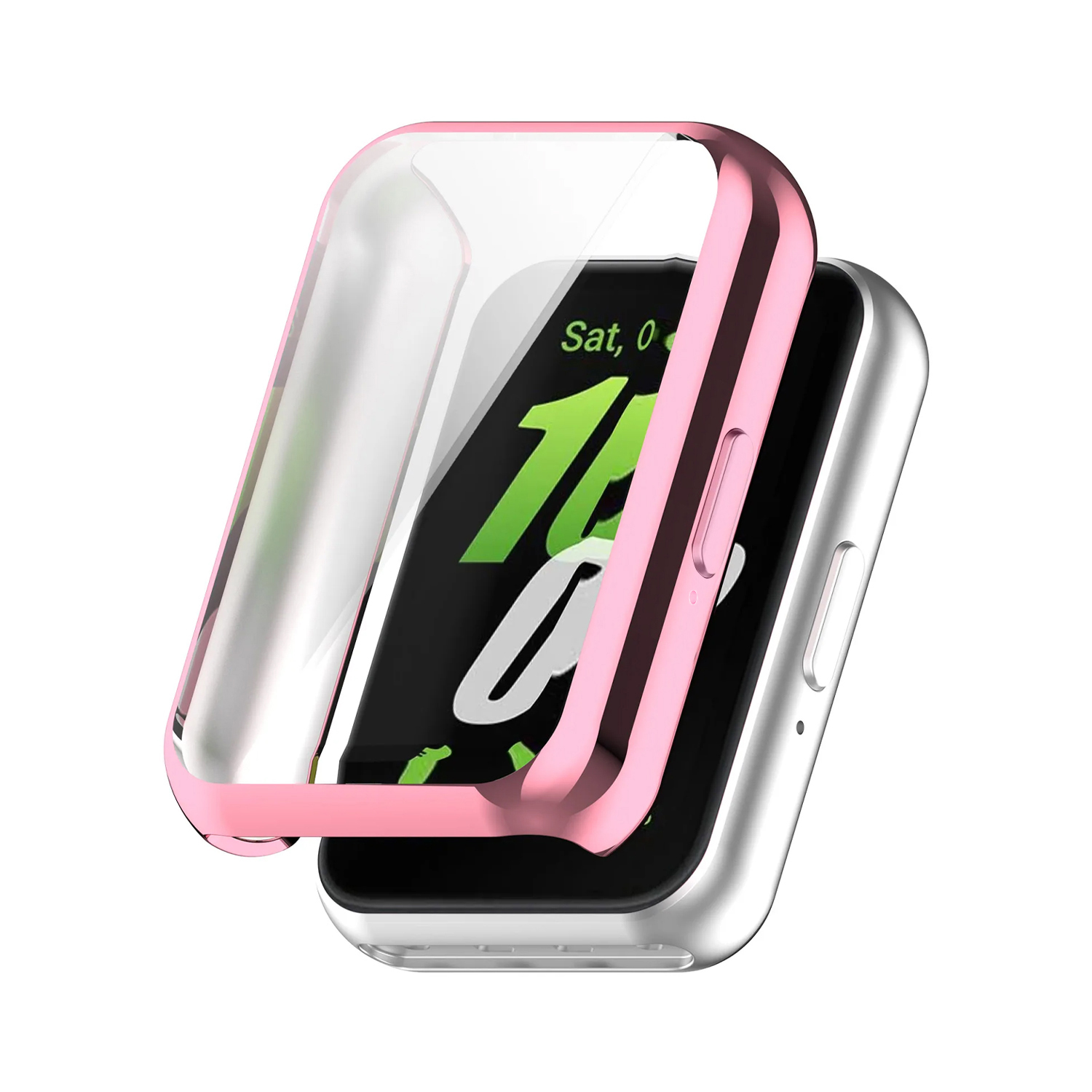 Forzacase Samsung Galaxy Fit 3 ile uyumlu Önü Kapalı Ekran Korumalı Silikon Kılıf - FC010