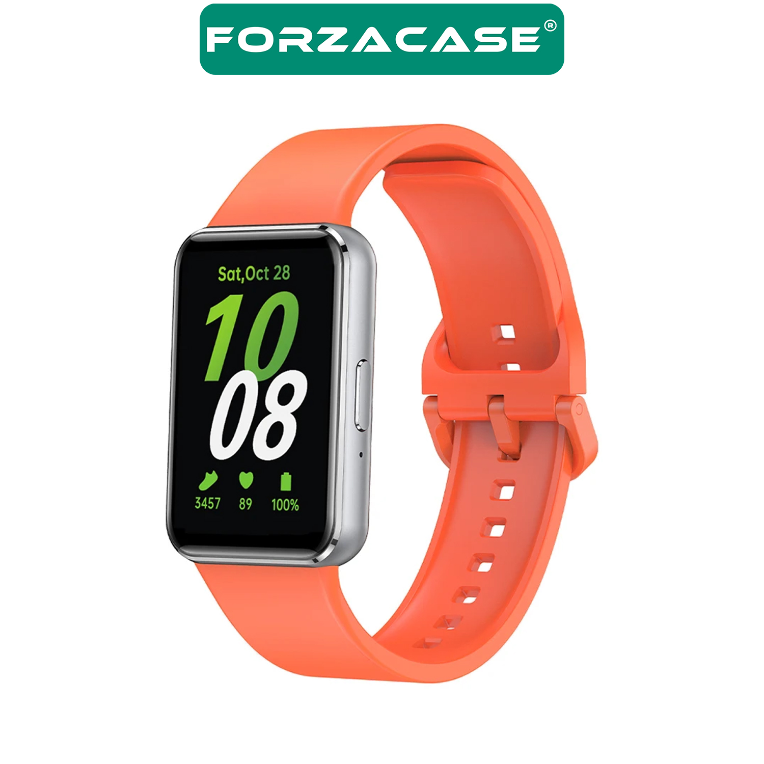 Forzacase Samsung Galaxy Fit 3 için Tokalı Silikon Kordon Kayış - FC440