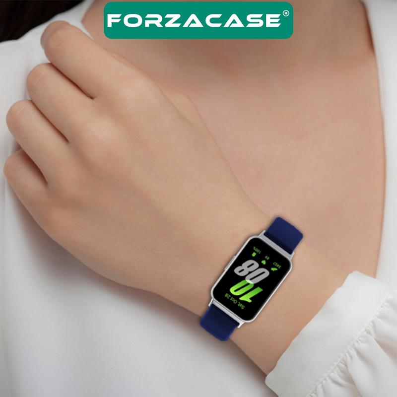 Forzacase Samsung Galaxy Fit 3 ile uyumlu Silikon Kordon Kayış + Ekran Koruma Filmi - FC440