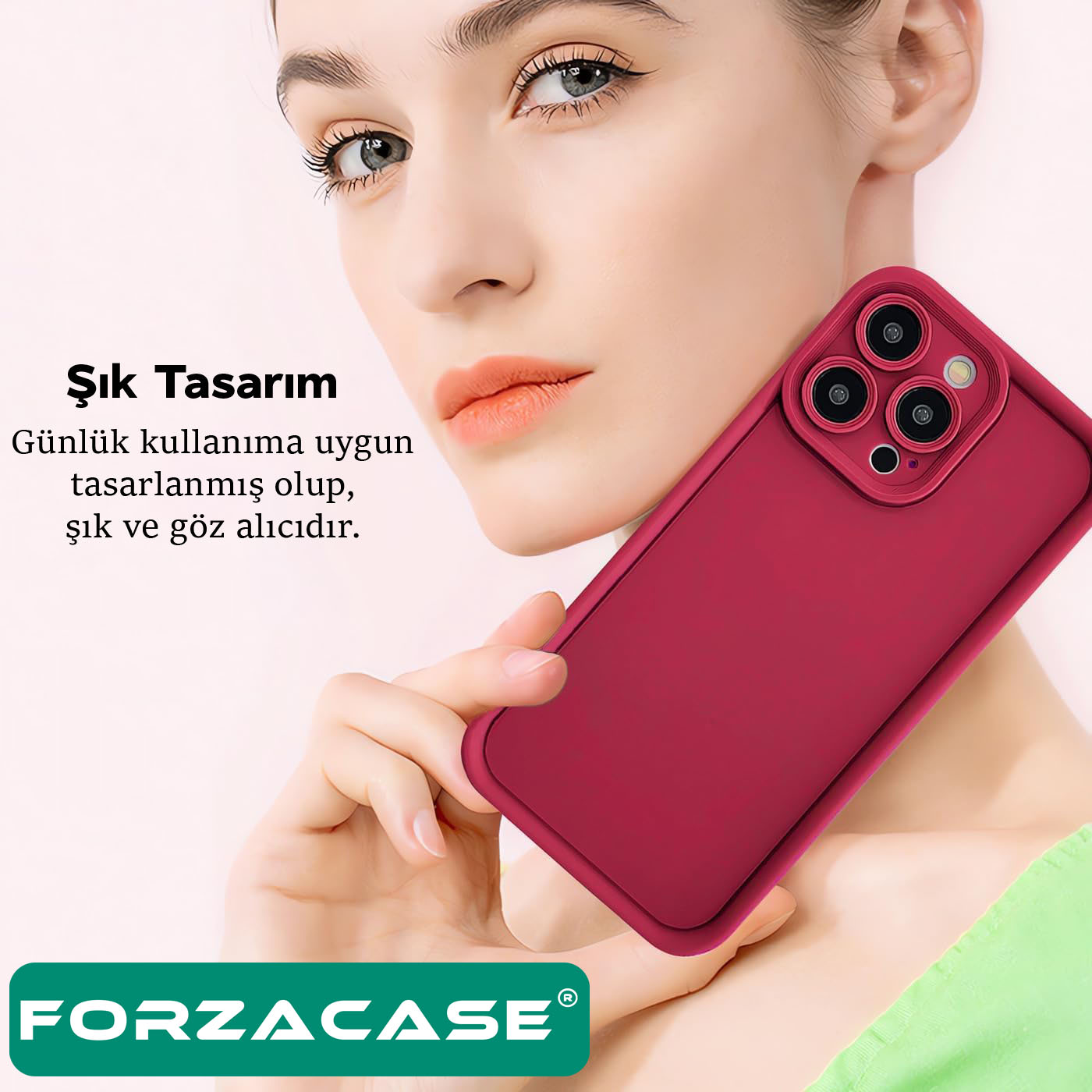 Forzacase iPhone 15 uyumlu Flex Serisi Kamera Korumalı Darbeye Dayanıklı Silikon Kılıf