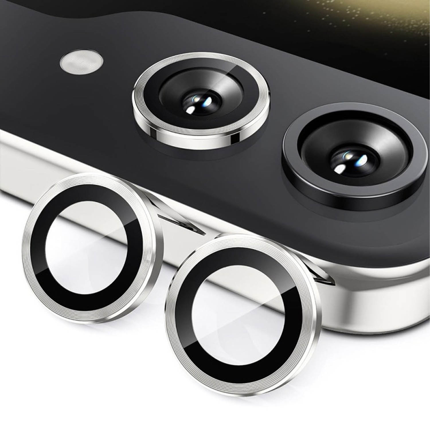 Forzacase Samsung Galaxy Z Flip 6 ile uyumlu Kamera Camı Lens Koruyucu Halka Seti - FC381
