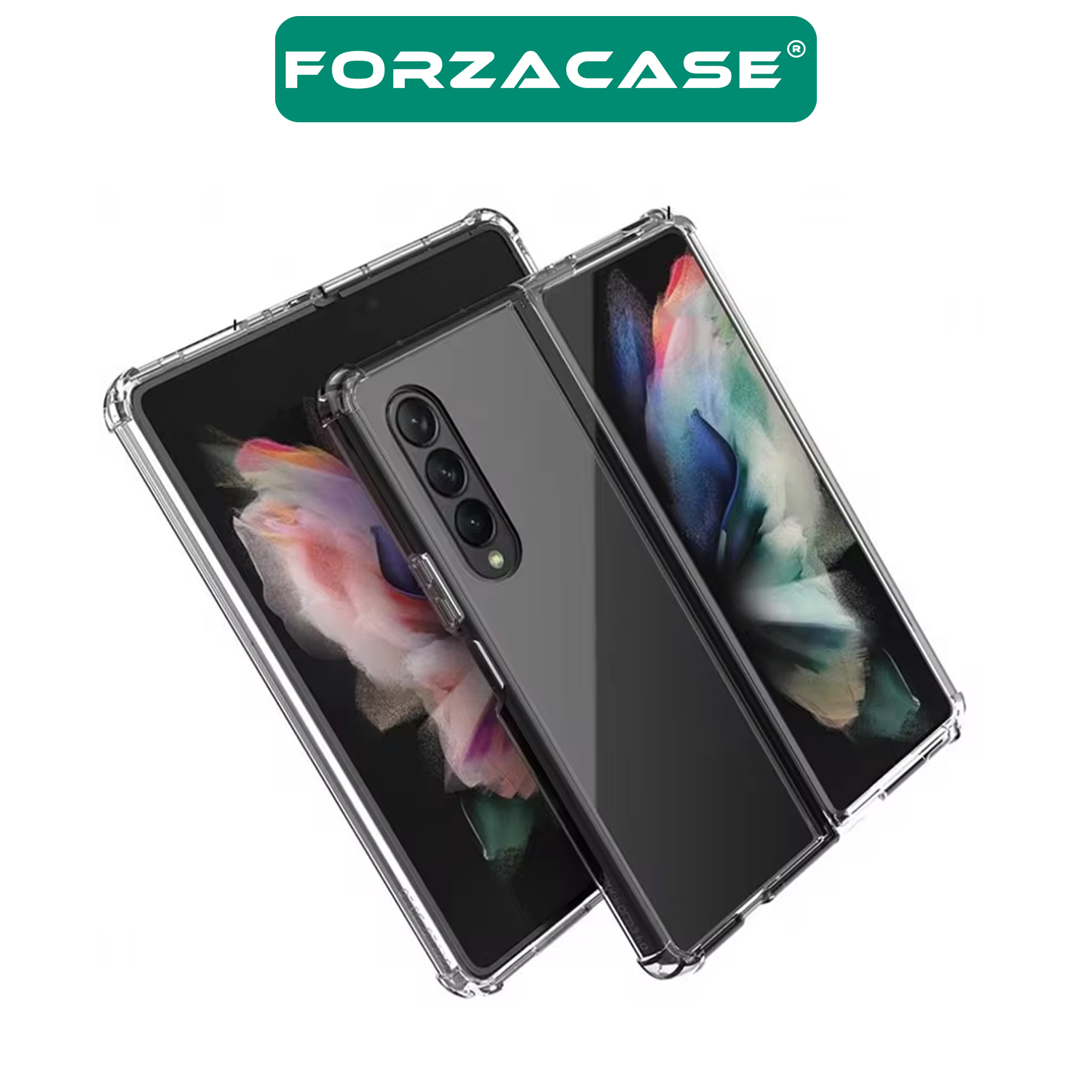 Forzacase Samsung Galaxy Z Fold6 ile uyumlu Crystal Serisi Anti Shock Sert Silikon Kılıf
