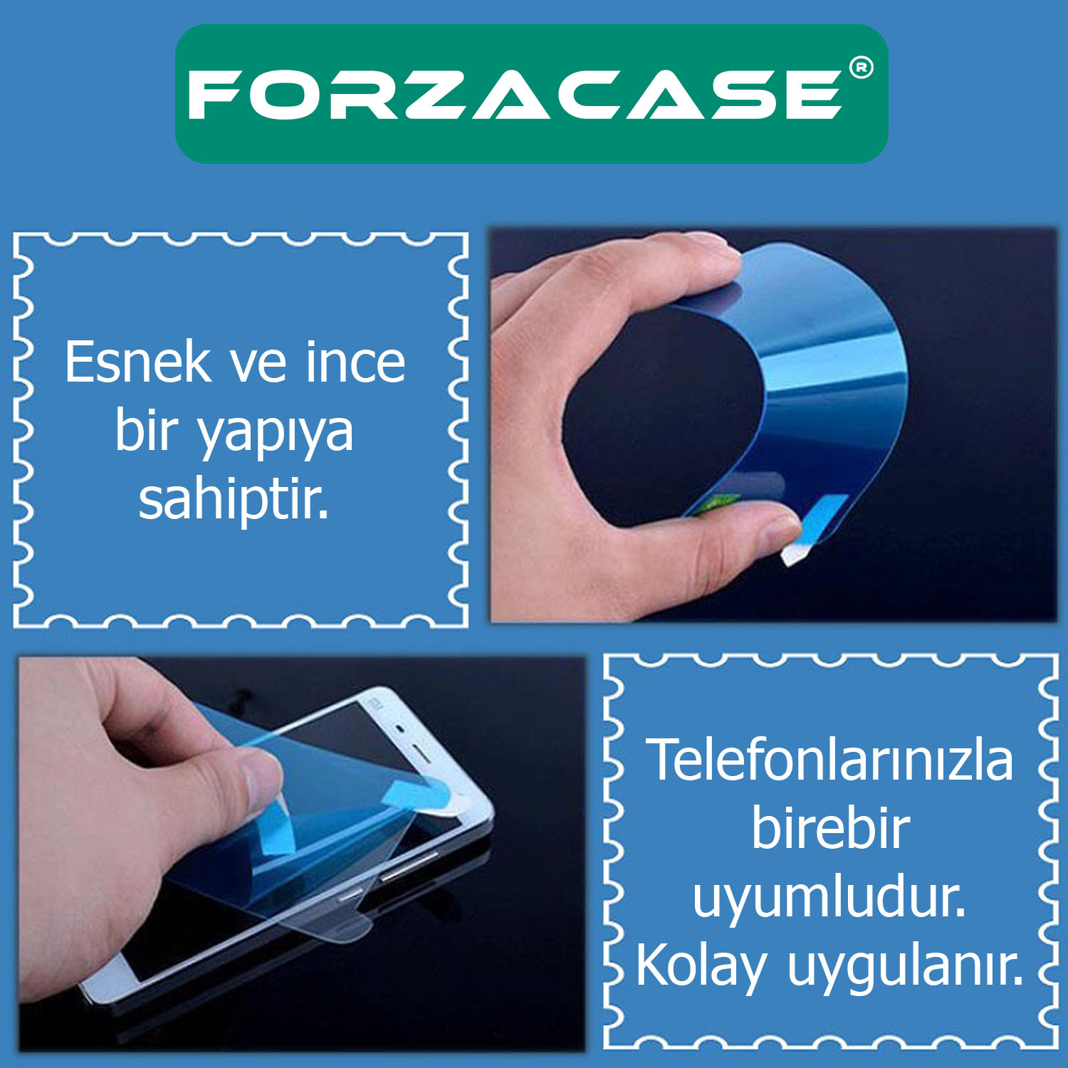 Forzacase Tecno Camon 18P ile uyumlu Nano Esnek Ekran Koruyucu Film - FC001