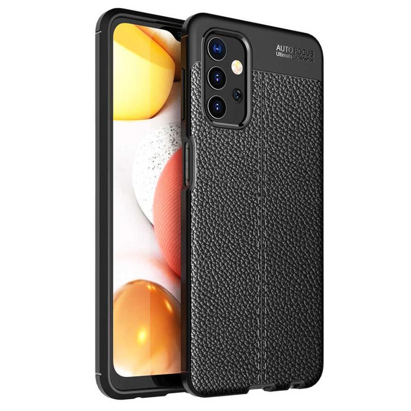 Forzacase Samsung Galaxy A13 4G ile uyumlu Deri Effect Serisi Silikon Kılıf
