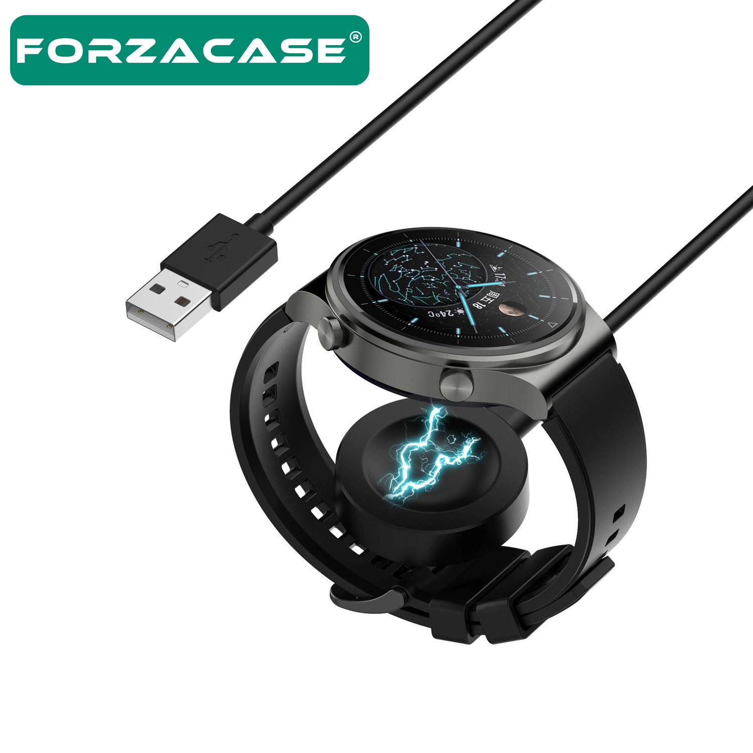 Forzacase Huawei Watch D2 / Watch D ile uyumlu USB Type-C Manyetik Şarj Kablosu - FC017