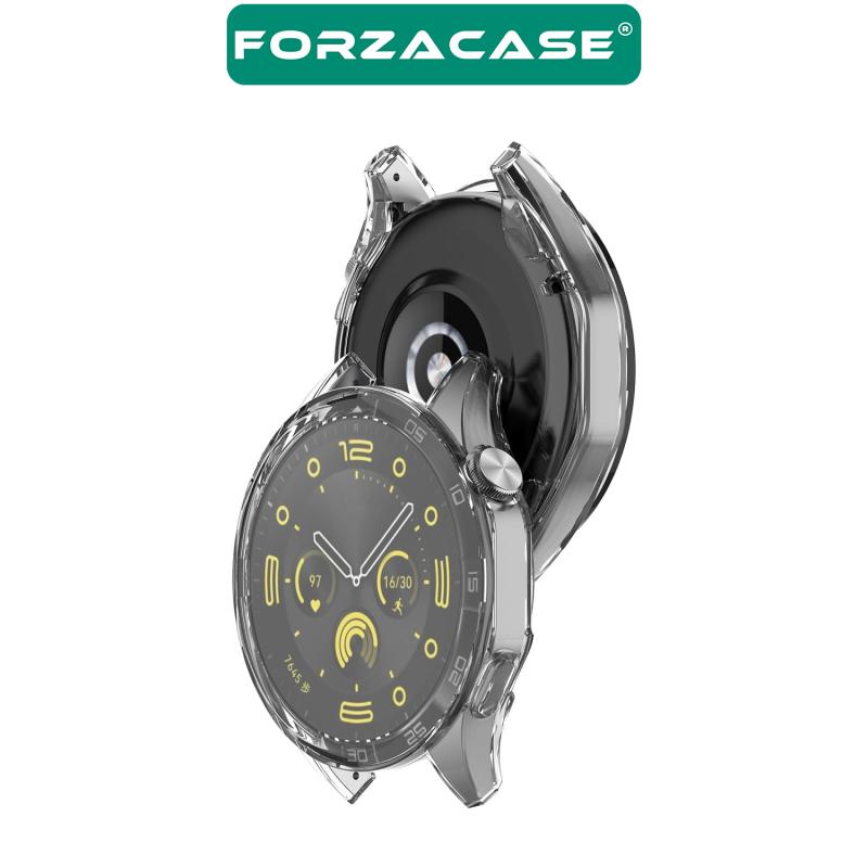 Forzacase Huawei Watch GT4 46mm ile uyumlu Önü Kapalı Ekran Korumalı Silikon Kılıf - FC010