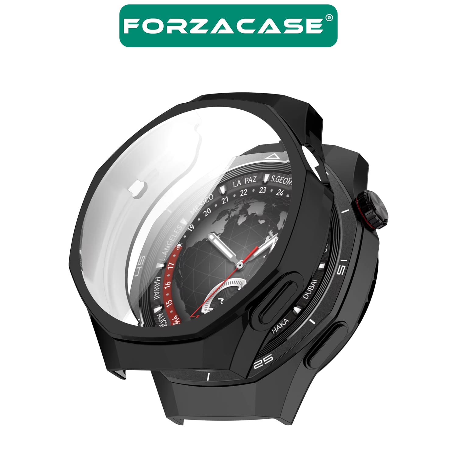 Forzacase Huawei Watch GT5 Pro 46mm ile uyumlu Önü Kapalı Ekran Korumalı Silikon Kılıf - FC010