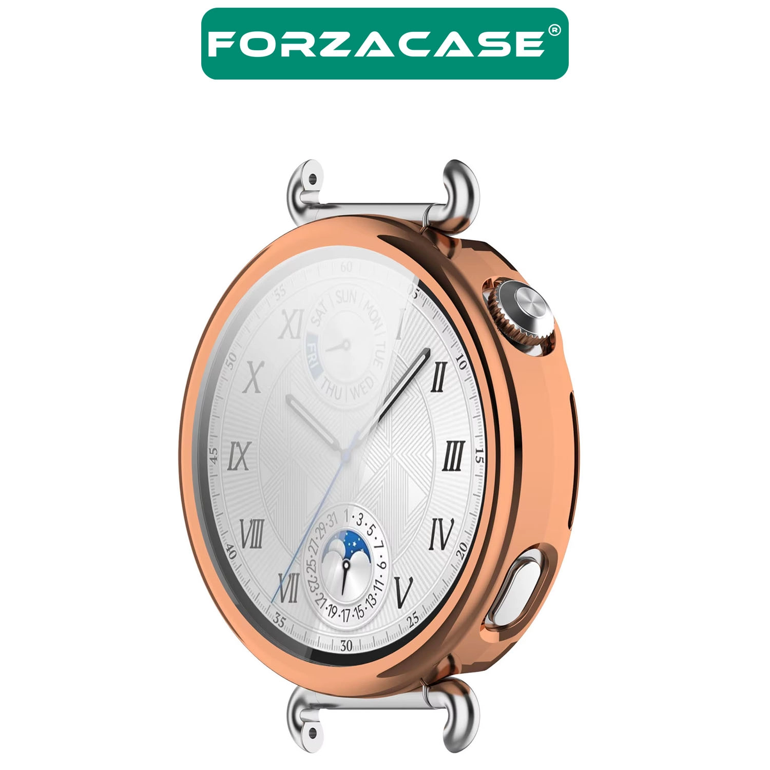 Forzacase Huawei Watch GT6 41mm ile uyumlu Önü Kapalı Ekran Korumalı Silikon Kılıf - FC010