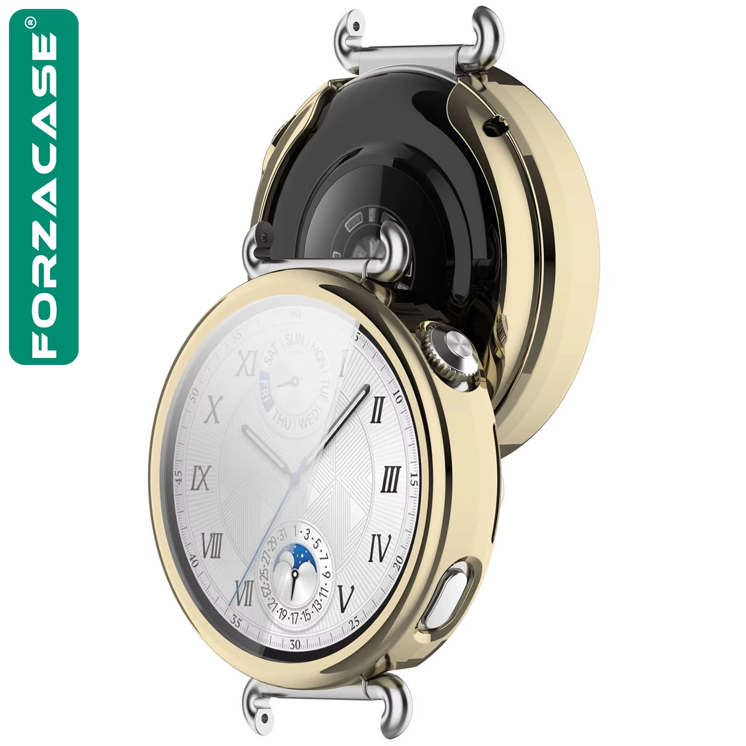 Forzacase Huawei Watch GT6 41mm ile uyumlu Önü Kapalı Ekran Korumalı Silikon Kılıf - FC010