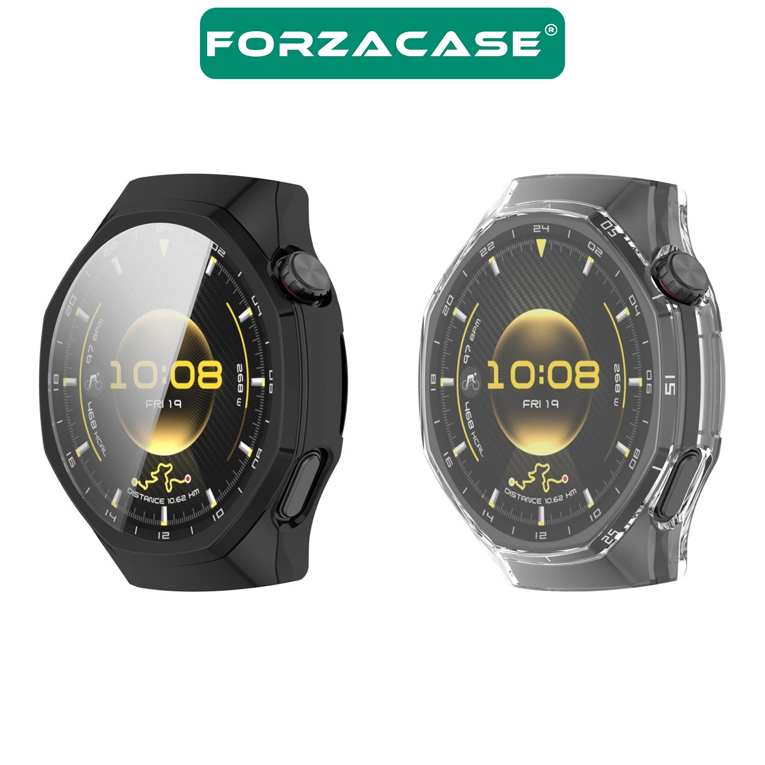 Forzacase Huawei Watch GT6 Pro 46mm ile uyumlu Önü Kapalı Ekran Korumalı Silikon Kılıf - FC010