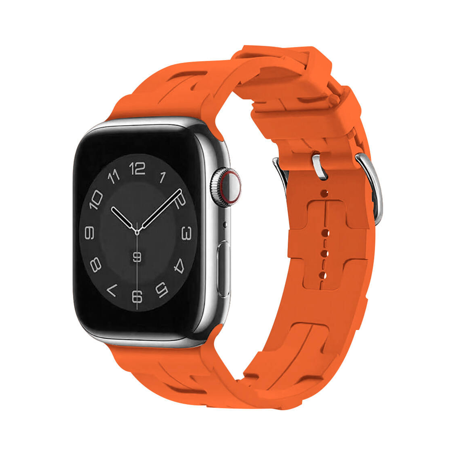 Forzacase Apple Watch 38 / 40 / 41 mm uyumlu Hermes Silikon Kordon Kayış - FC241