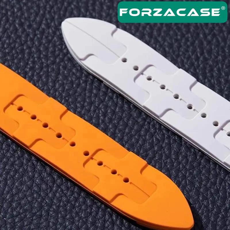 Forzacase Apple Watch SE 3 44mm ile uyumlu Hermes Silikon Kordon Kayış - FC379