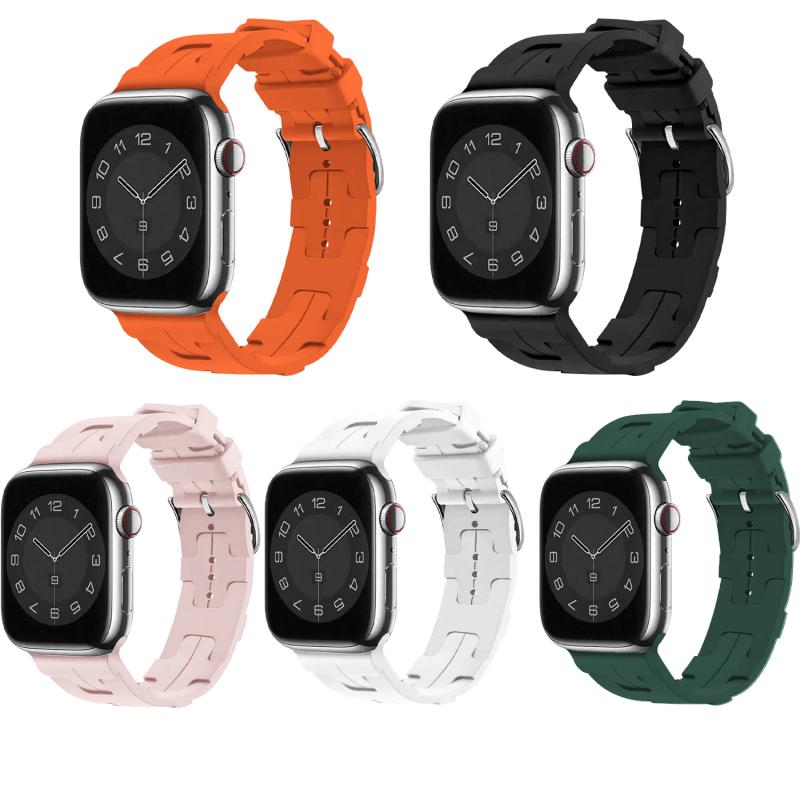 Forzacase Apple Watch 38 / 40 / 41 mm uyumlu Hermes Silikon Kordon Kayış - FC241