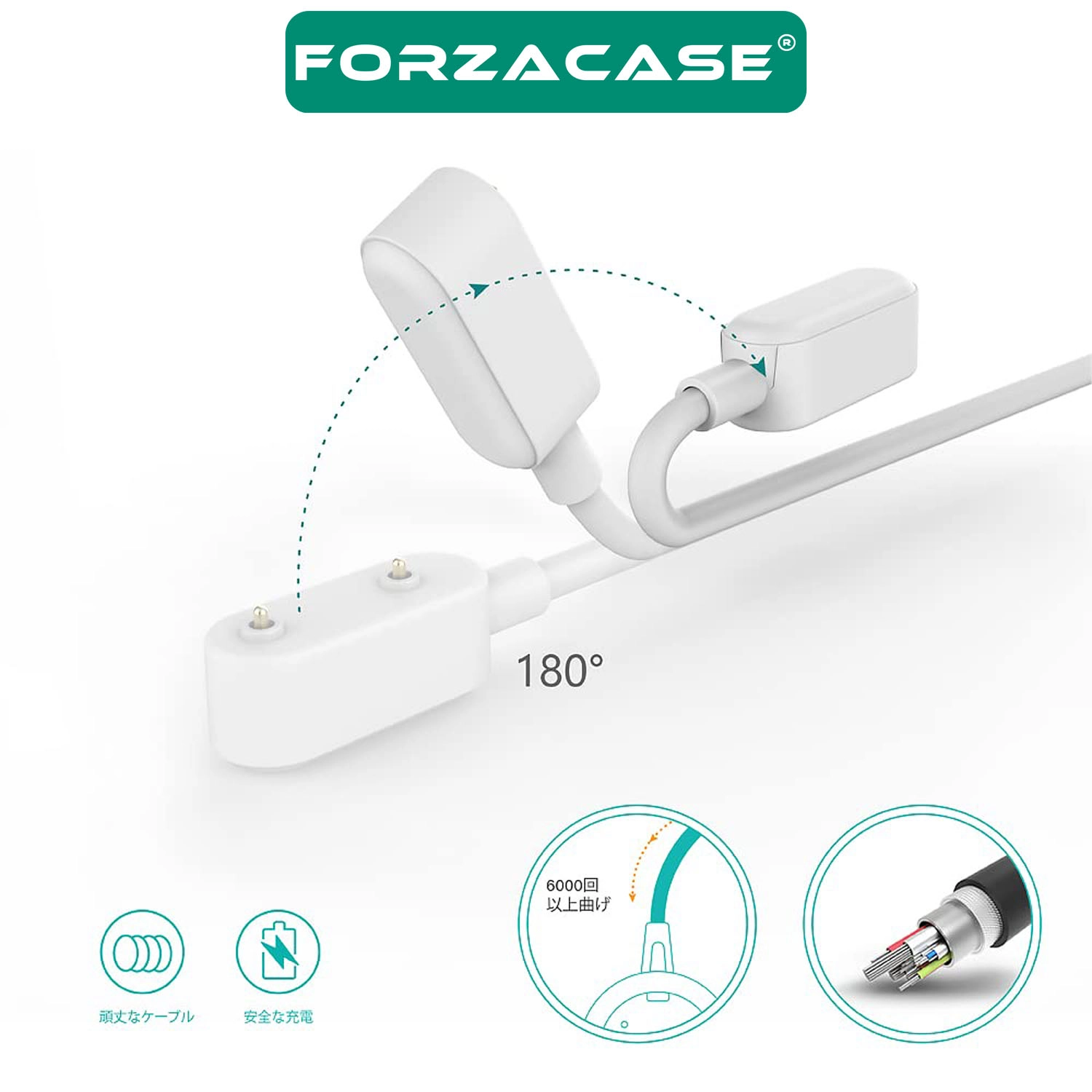 Forzacase Honor Band 9 ile uyumlu USB Manyetik Şarj Kablosu 1 metre - FC017