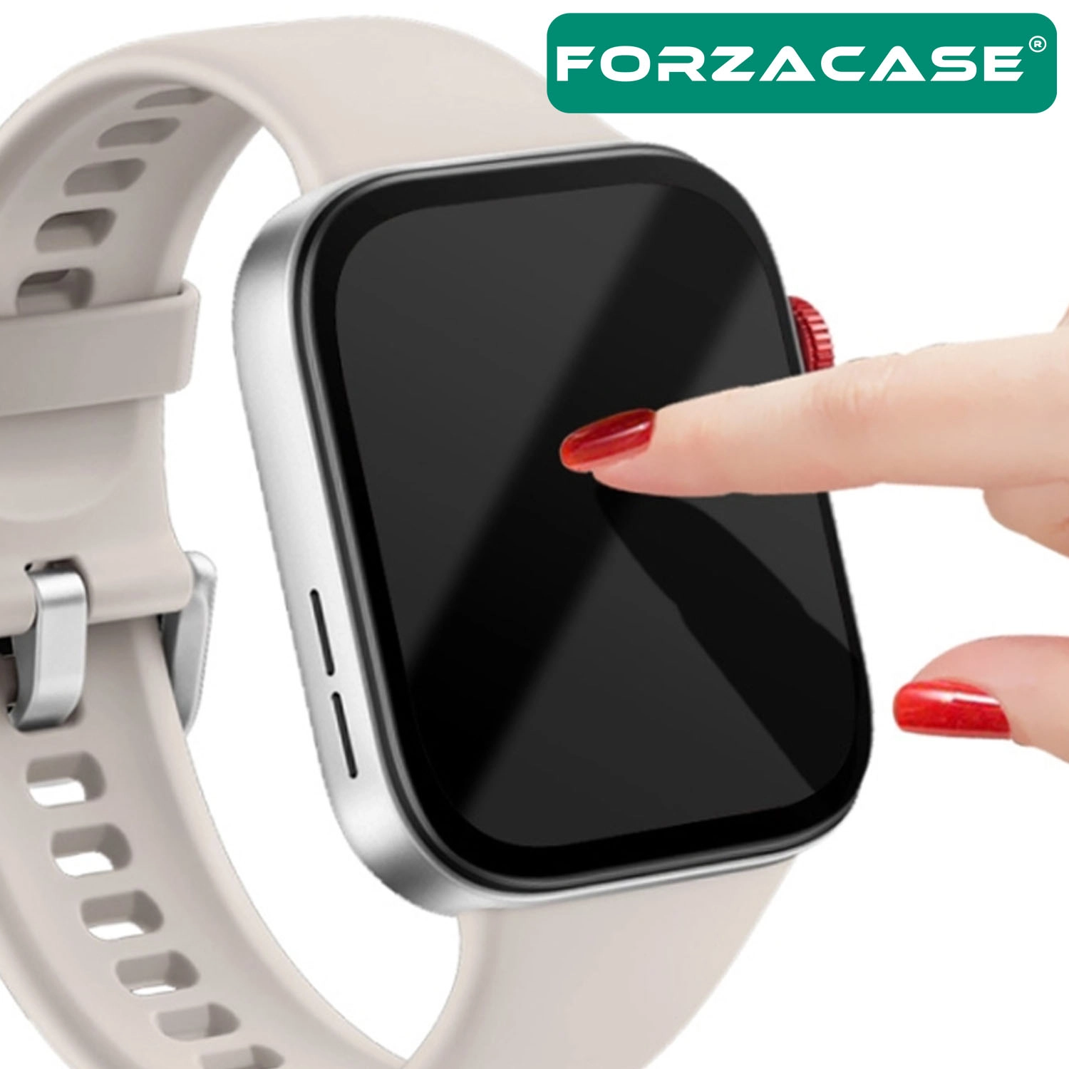 Forzacase Honor Watch 5 ile uyumlu Çerçeveli Tam Kaplayan 3D Pet Ekran Koruyucu Film - FC016