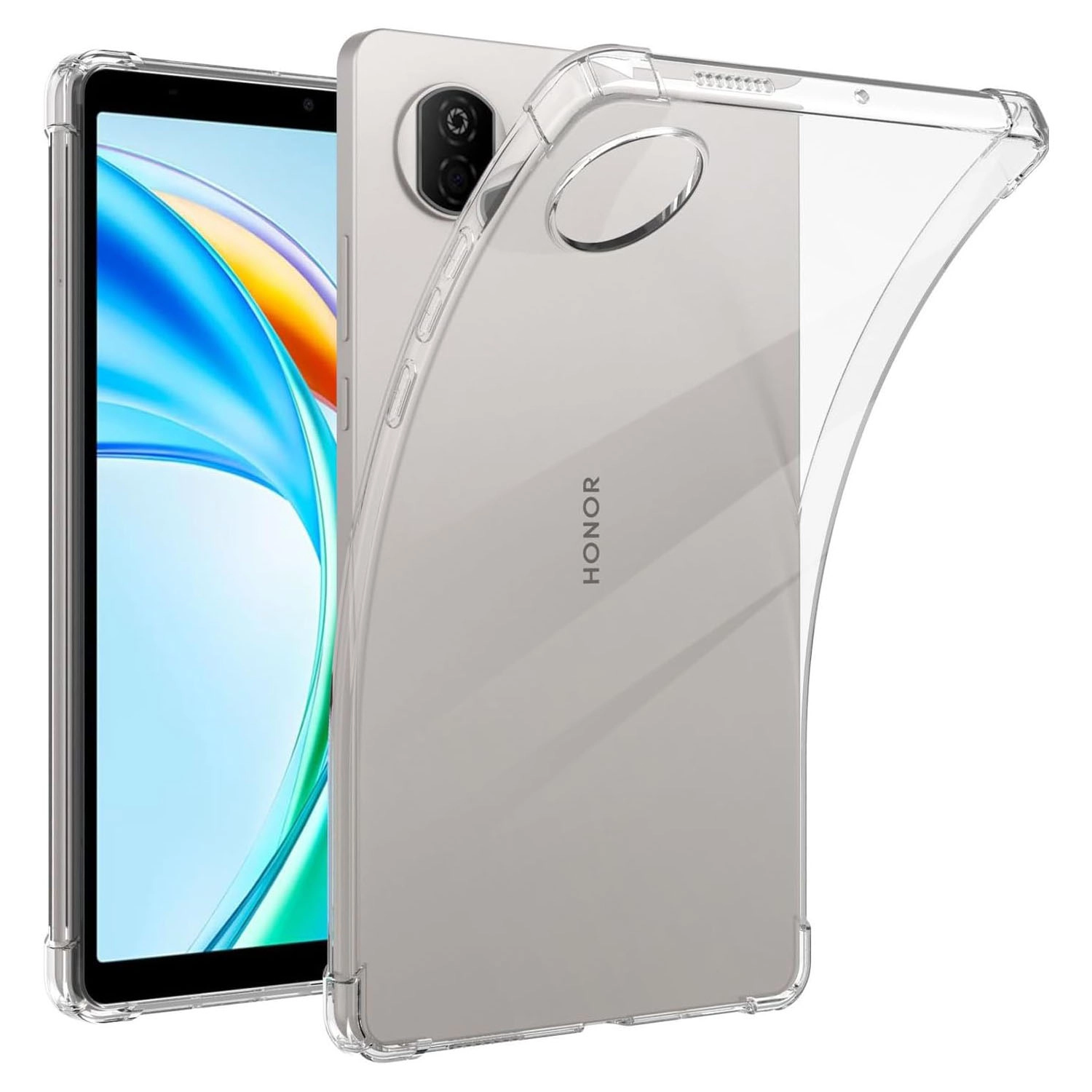 Forzacase Honor Pad X7 8.7 inch ile uyumlu Anti Shock Silikon Kılıf Şeffaf - FC014