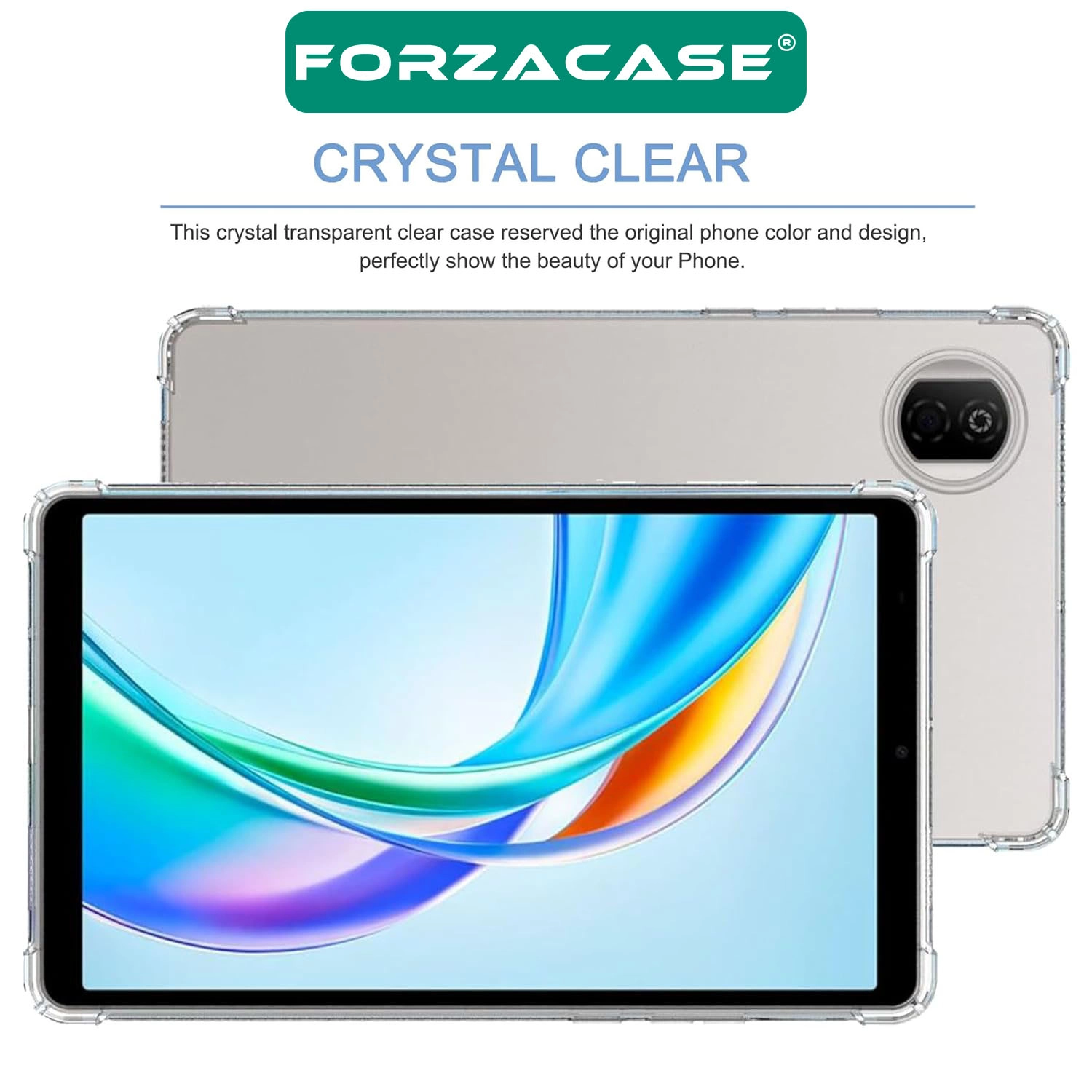 Forzacase Honor Pad X7 8.7 inch ile uyumlu Anti Shock Silikon Kılıf Şeffaf - FC014