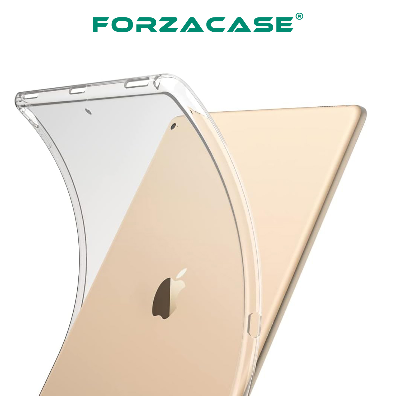 Forzacase iPad Pro 12.9 inch 2015 - 2017 modelleri ile Uyumlu Silikon Kılıf Şeffaf - FC013