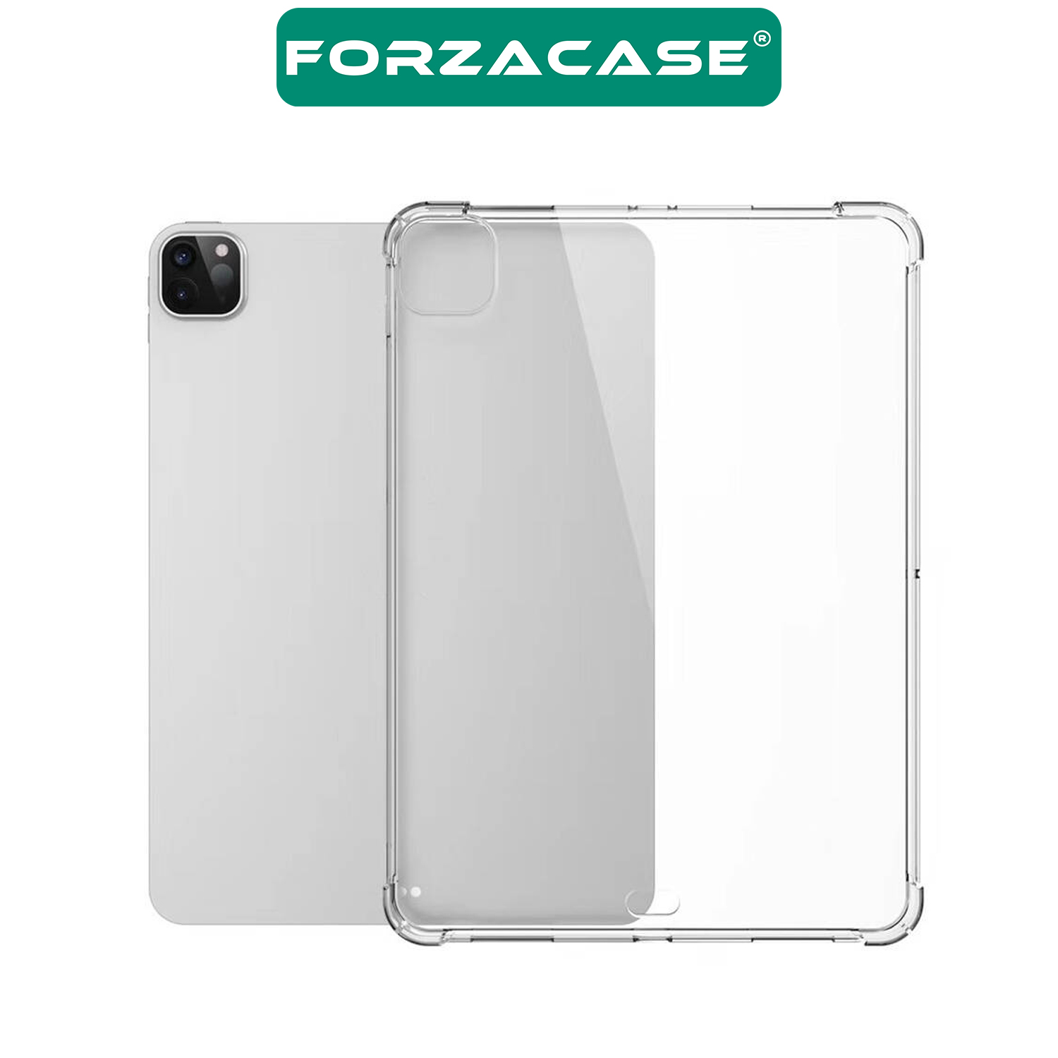Forzacase Apple iPad Pro 2024 11 inch ile uyumlu Anti Shock Silikon Kılıf Şeffaf - FC014
