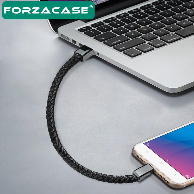 Forzacase USB to Lightning Deri Bileklik Şarj Data Kablosu PD 66W - FC346