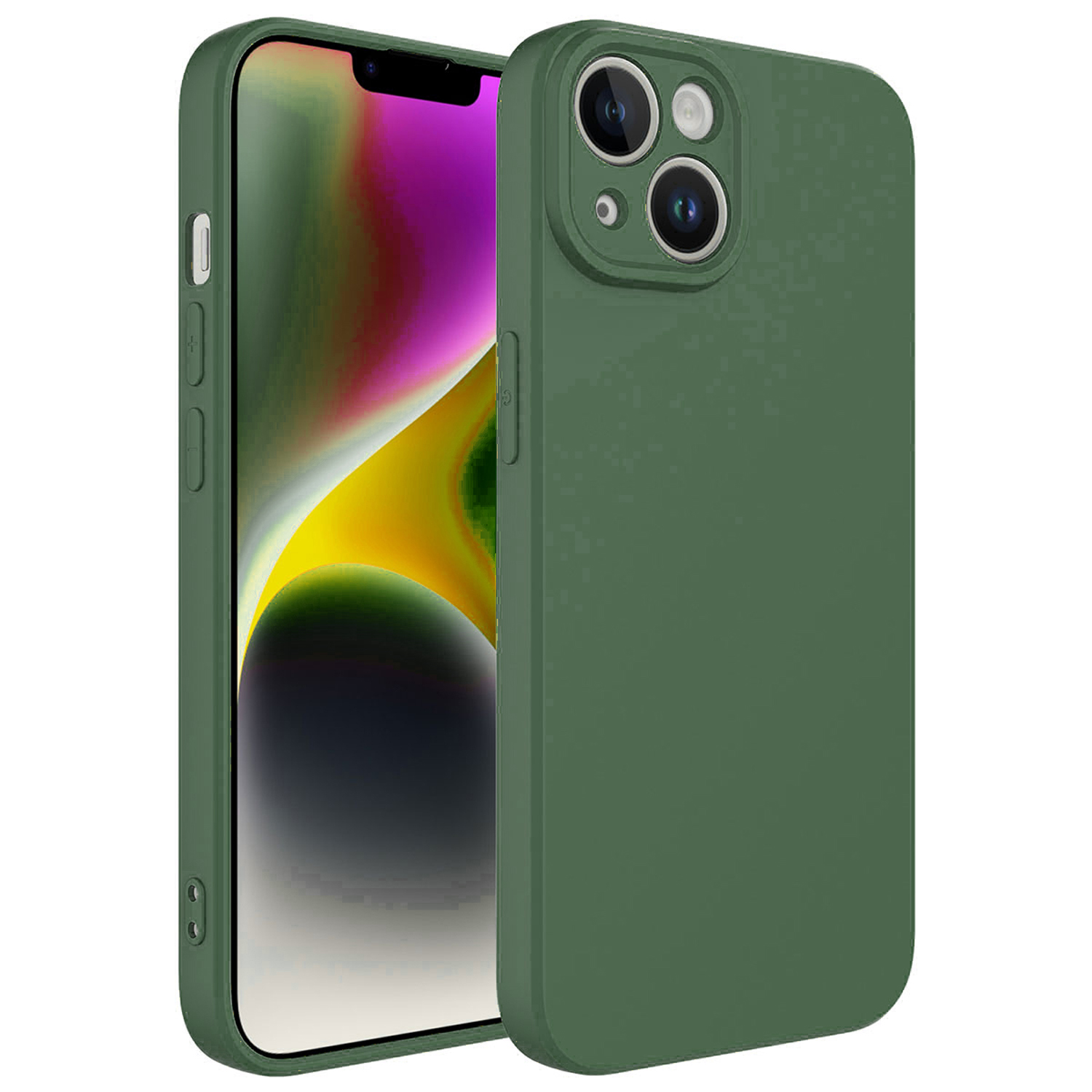 Forzacase iPhone 14 uyumlu Liquid Serisi İçi Kadife Lansman Silikon Kılıf