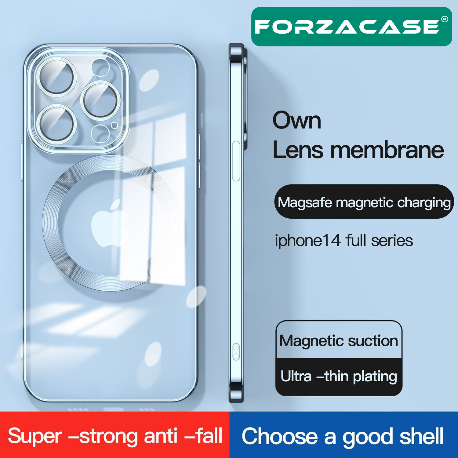 Forzacase iPhone 15 Pro Max ile uyumlu Vision Serisi Magsafe Wireless Şarj Özellikli Silikon Kılıf