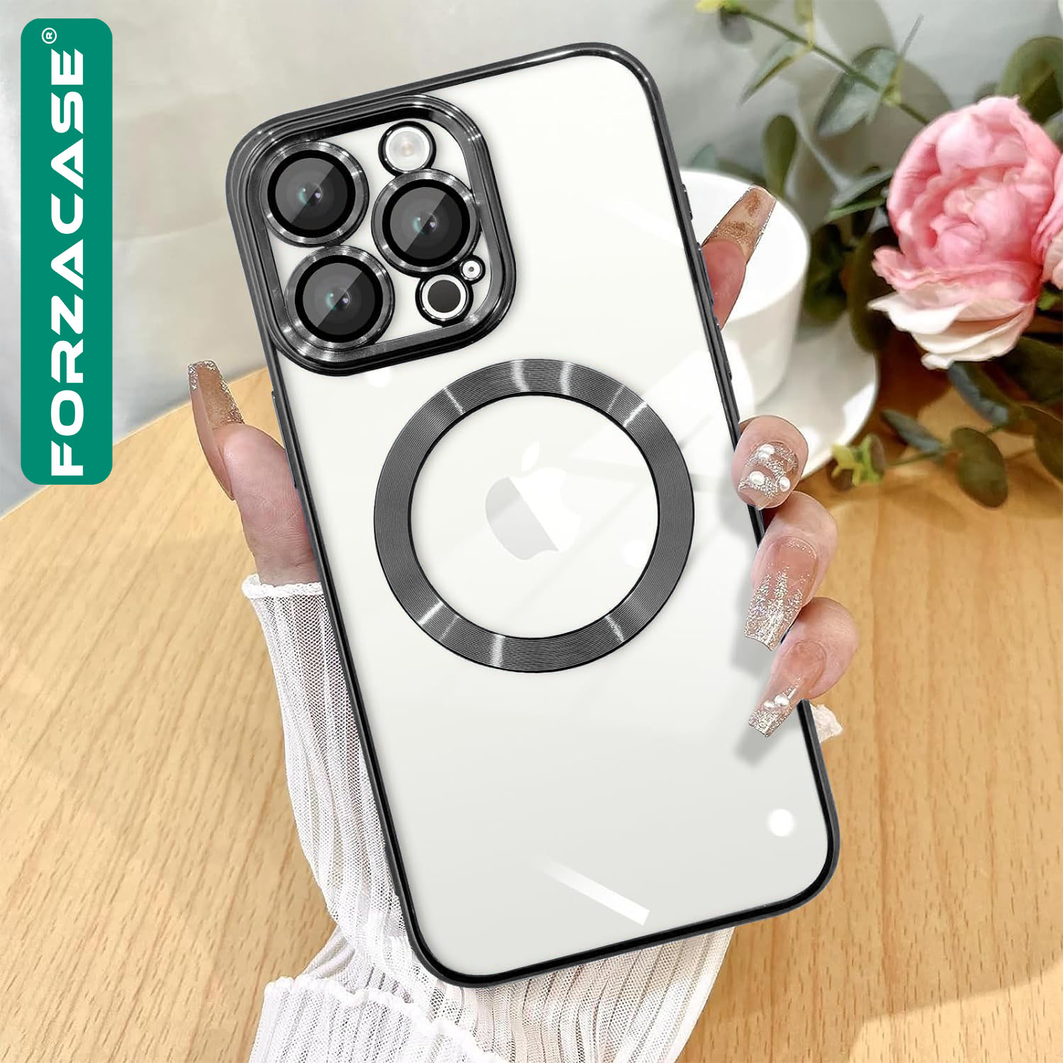 Forzacase iPhone 16 ile uyumlu Vision Serisi Magsafe Wireless Şarj Özellikli Silikon Kılıf