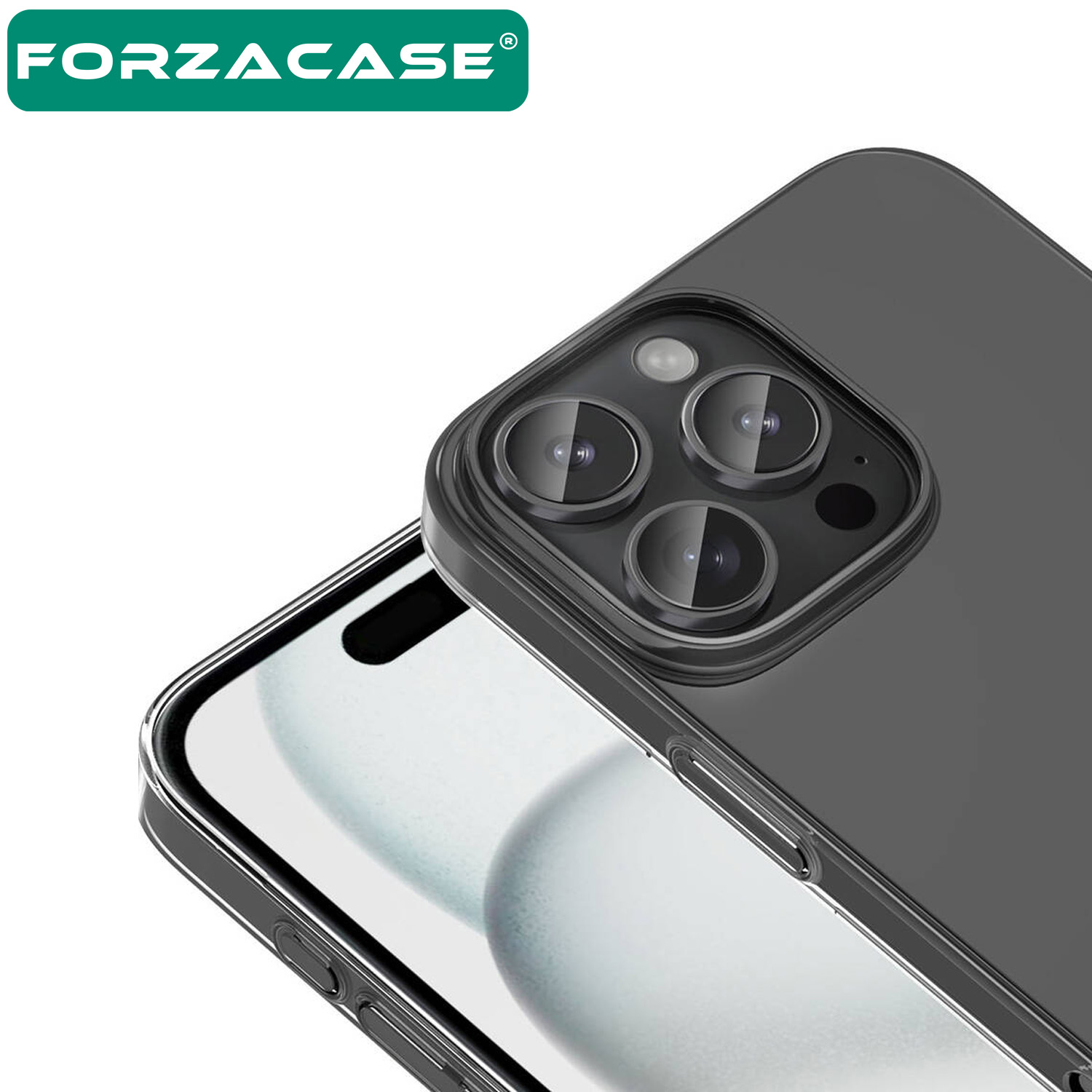 Forzacase iPhone 16 Pro Max ile uyumlu Clean Serisi İnce Tasarım Sert Plastik Şeffaf Kılıf