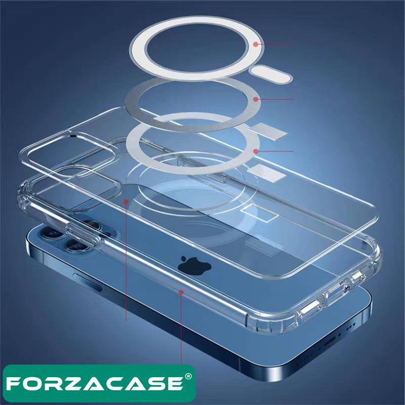 Forzacase iPhone 11 ile Manyetik Kablosuz Şarj Özellikli Sert TPU Kılıf - FC022