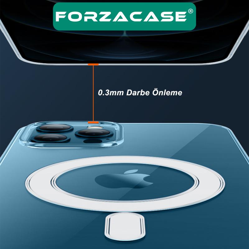 Forzacase iPhone 14 ile Manyetik Kablosuz Şarj Özellikli Sert TPU Kılıf - FC022